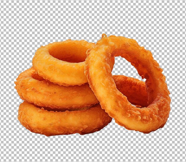 PSD onion rings isolated on white background