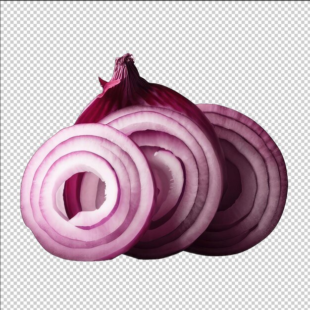 Onion slice with a transparent touch