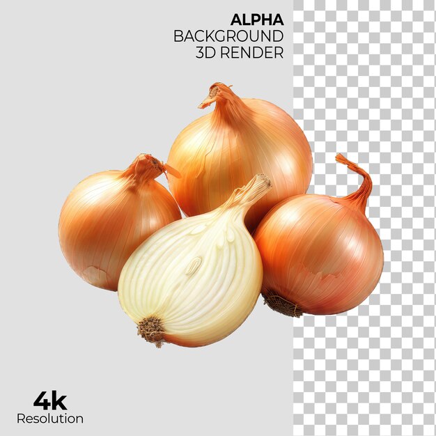 PSD onion on transparent background