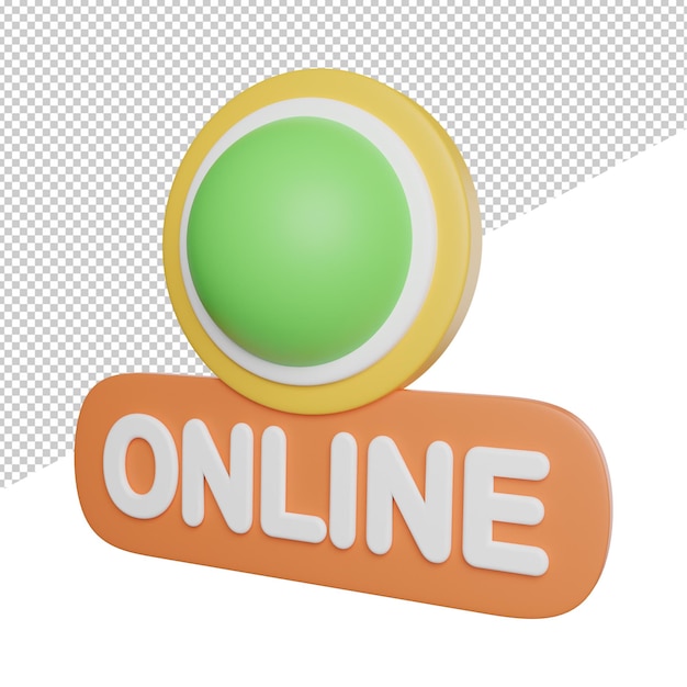 Online account winkel zijaanzicht 3d-rendering pictogram illustratie op transparante achtergrond