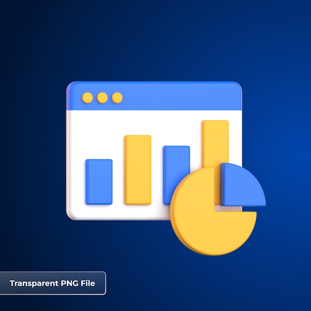 Online analysis 3d icon