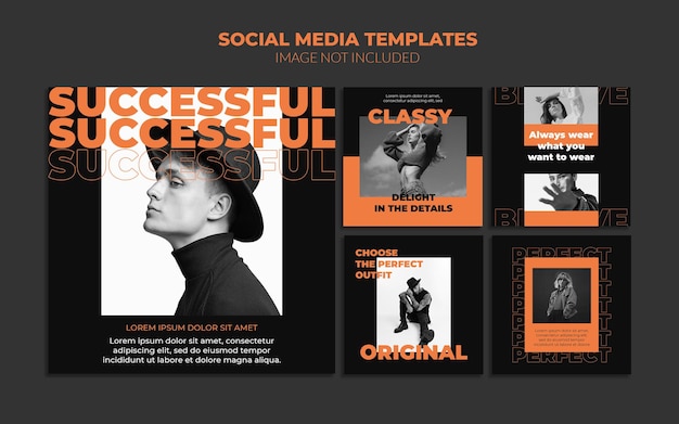 Online business instagram social media post templates