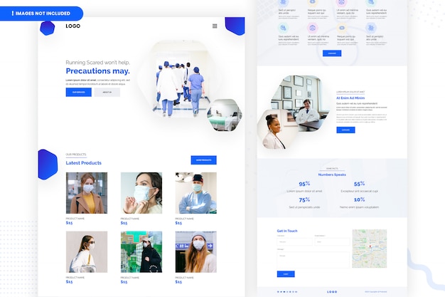 Online business landing page template