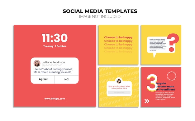 PSD online business social media post templates