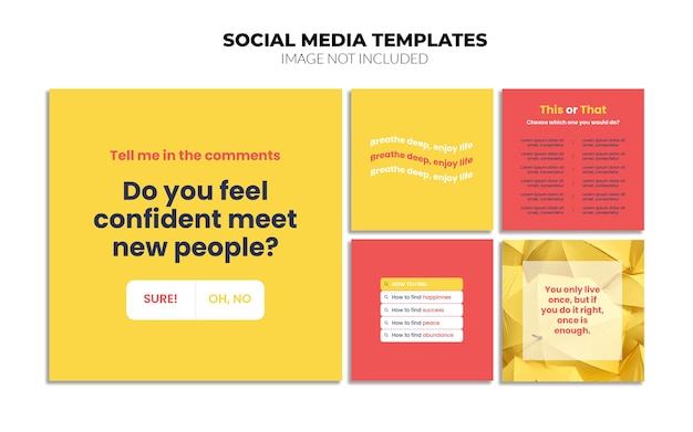 PSD online business social media post templates