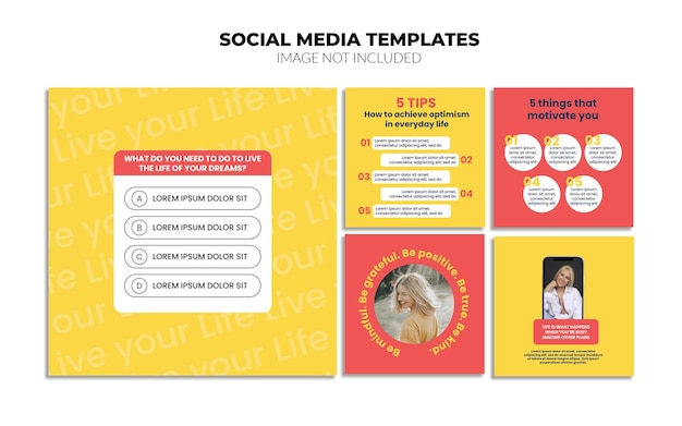 PSD online business social media post templates