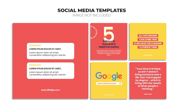 Online business social media post templates