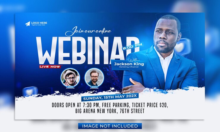 Online Business webinar web banner template