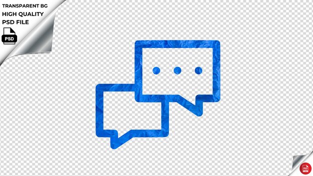 PSD online chat blauw papier psd transparent