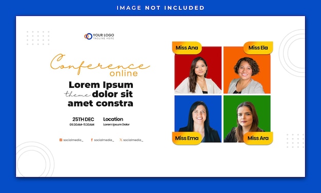 Online Conference Banner Template for Virtual Events