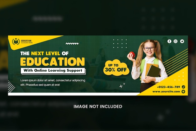 PSD banner di istruzione online