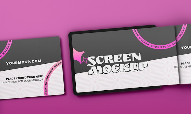 Online electronic ticket mockup