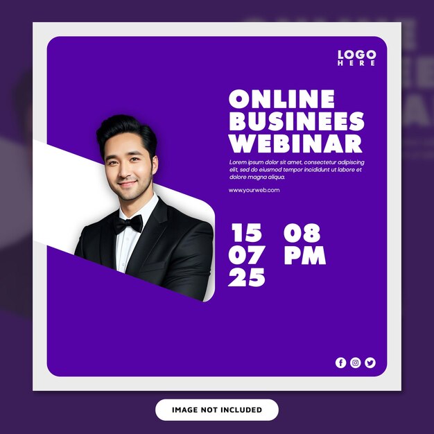 PSD online event webinar instagram post template