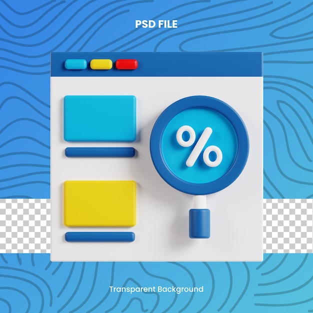 PSD online find discount 3d render icon illustration digital marketing