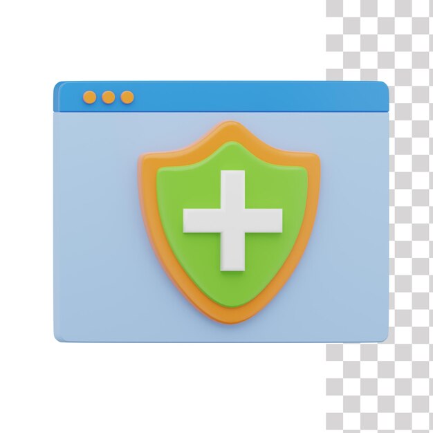 PSD online gezondheidszorg 3d-pictogram