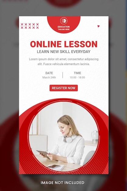 Online learning social media instagram template