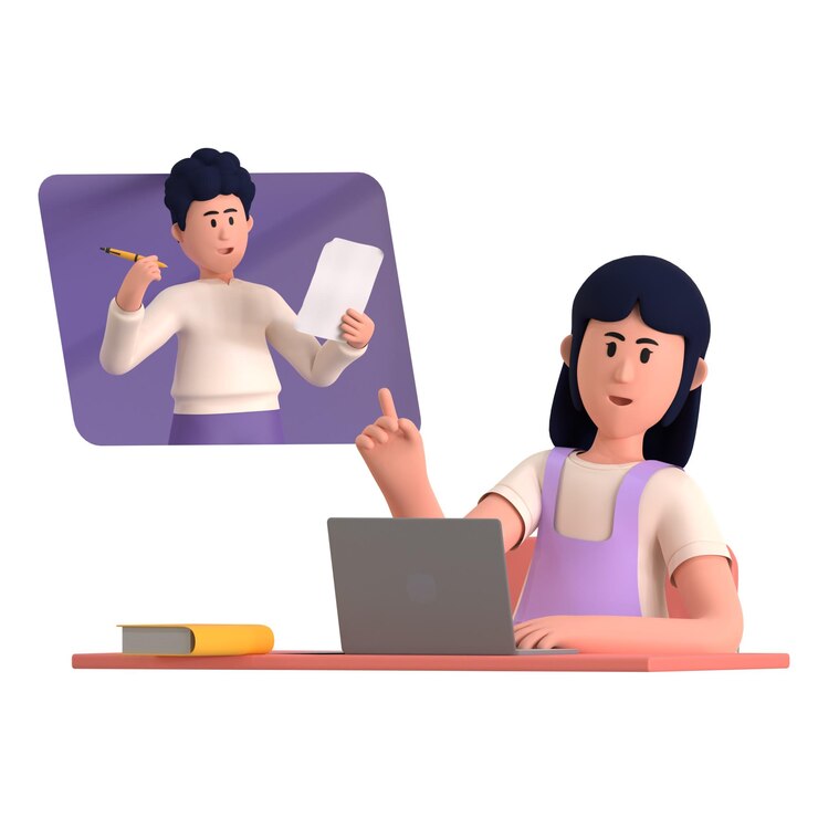PSD online meeting business agency startup 3d