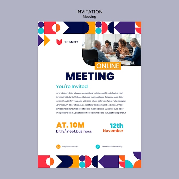 PSD online meeting invitation template