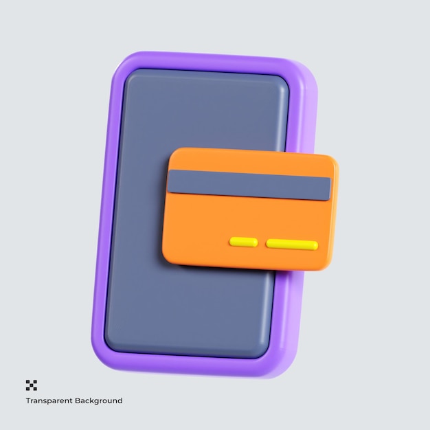 PSD online payment 3d icon