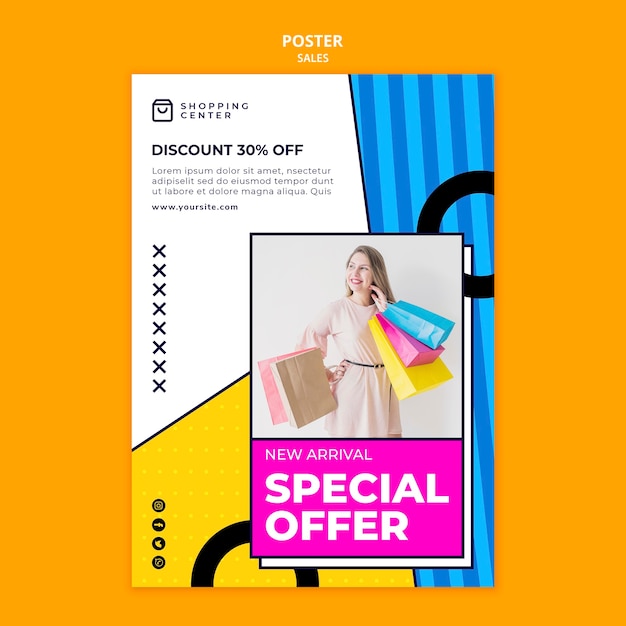 Online sale special offer poster template