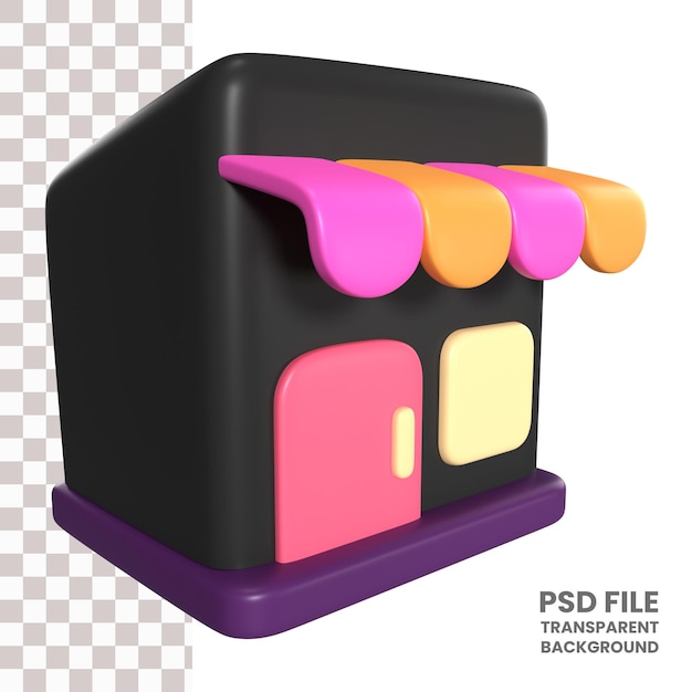 Online shop 3d illustration icon