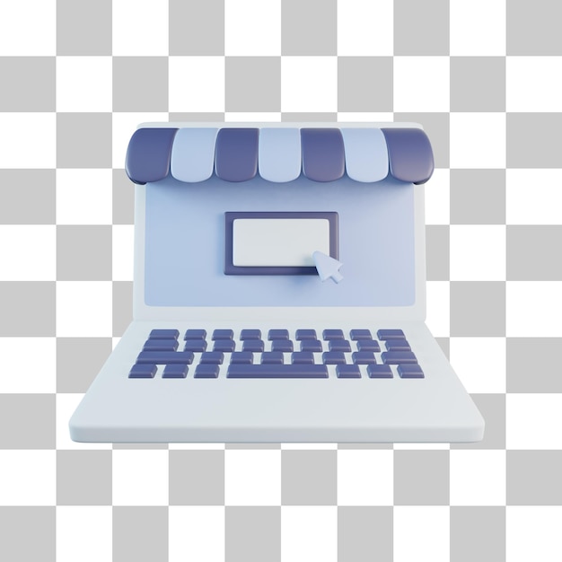 Интернет-магазин ноутбук 3d icon