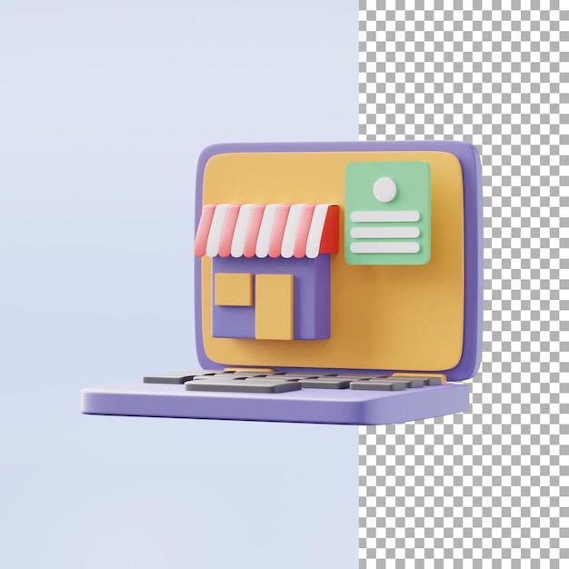 Online shopping 3d icon