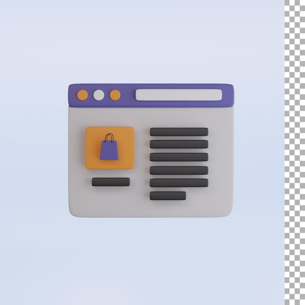 online shopping 3d icon