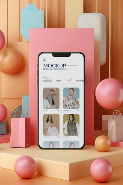 PSD online shopping device mockup