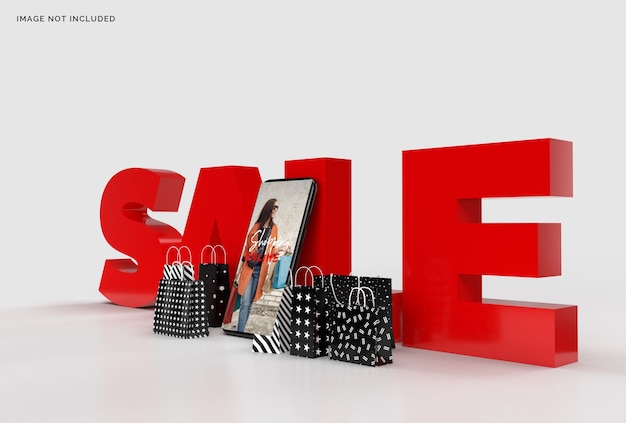 PSD 온라인 쇼핑 목업 비즈니스 컨셉 마케팅