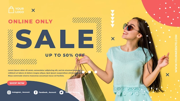 PSD online shopping with discount