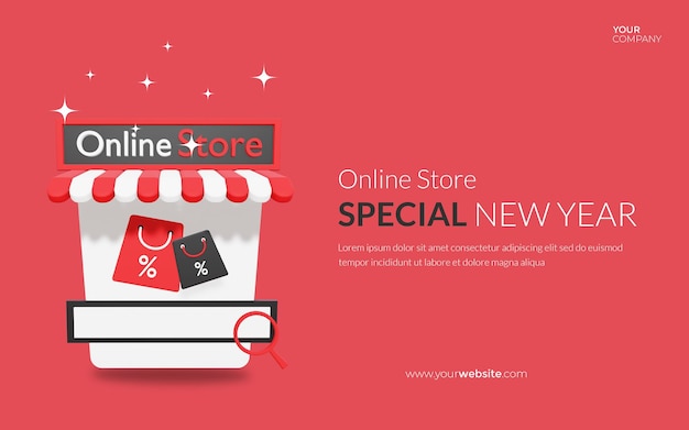 PSD online store banner design