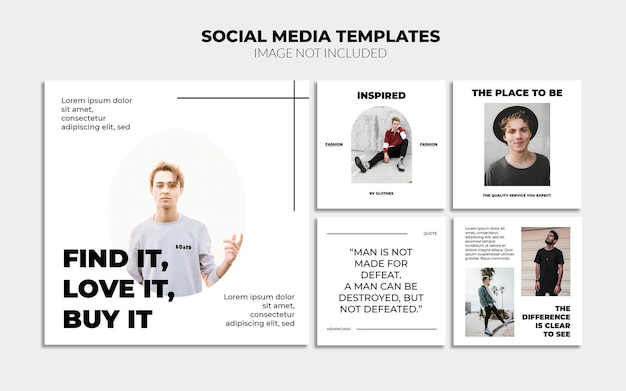 Online store instagram social media post templates