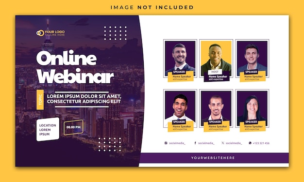 Online webinar banner sjabloon