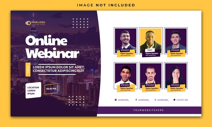 PSD online webinar banner template