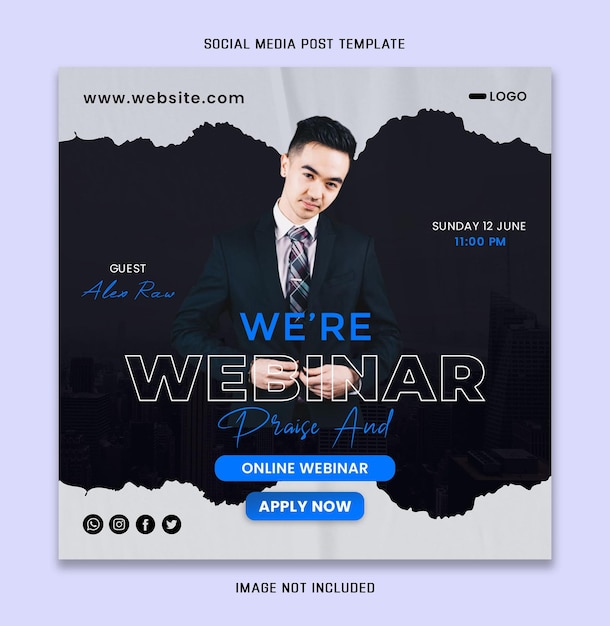 Online Webinar Social Media Post Template