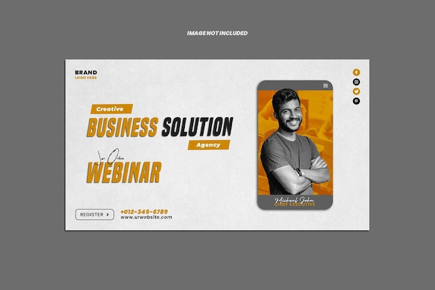 PSD online webinar web banner template