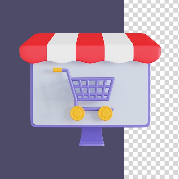 PSD online winkelen 3d icon