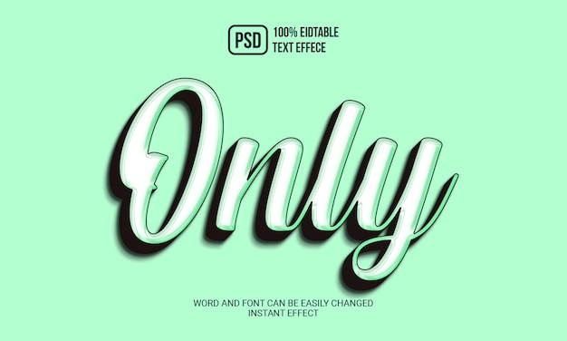 PSD only text style effect