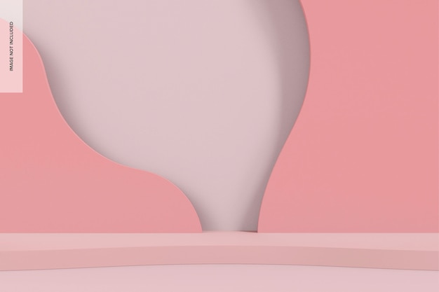 Onregelmatige roze podiummodel