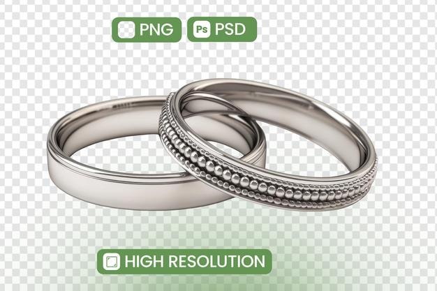 Ontdek prachtige trouwringen HighResolution PNG en PSD Downloads met klassieke en kralenontwerpen voor naadloze digitale projecten Ideaal voor grafisch ontwerp en bruiloftsuitnodigingen