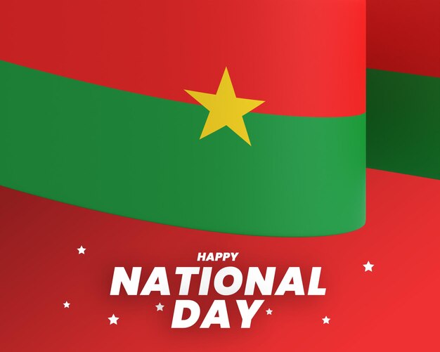 Ontwerp element van de vlag van Burkina Faso nationale onafhankelijkheidsdag banner psd