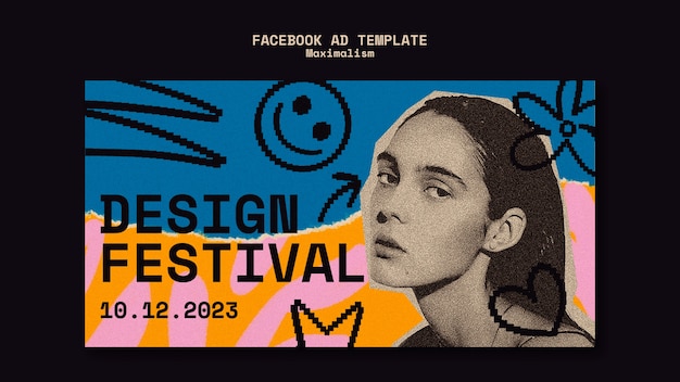 PSD ontwerp festival facebook sjabloon