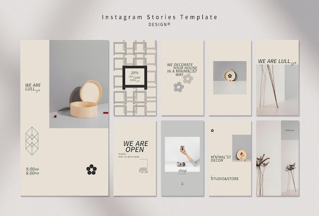 Ontwerp interieur instagramverhalen