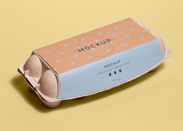 Ontwerp mockup voor ecologische eieren packaging