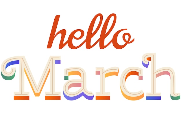 Ontwerp van de lettering van de maand