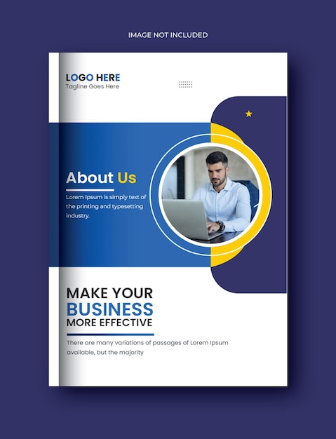 Ontwerp van de omslag van de jaarverslagboek voor professionele bedrijfsbrochure en bedrijfsprofiel