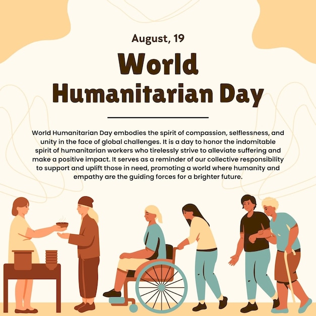 ontwerp van de wereldhumanitaire dag