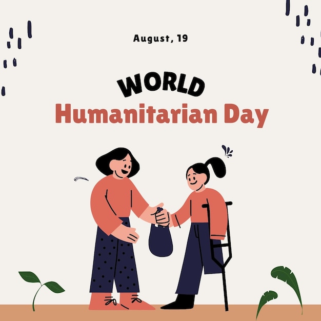 ontwerp van de wereldhumanitaire dag