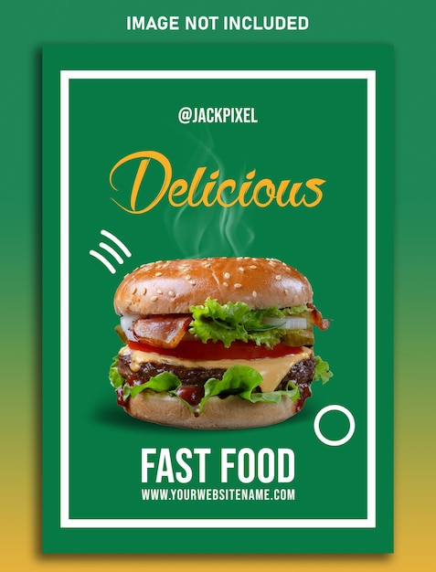 Ontwerp van een fastfoodposter